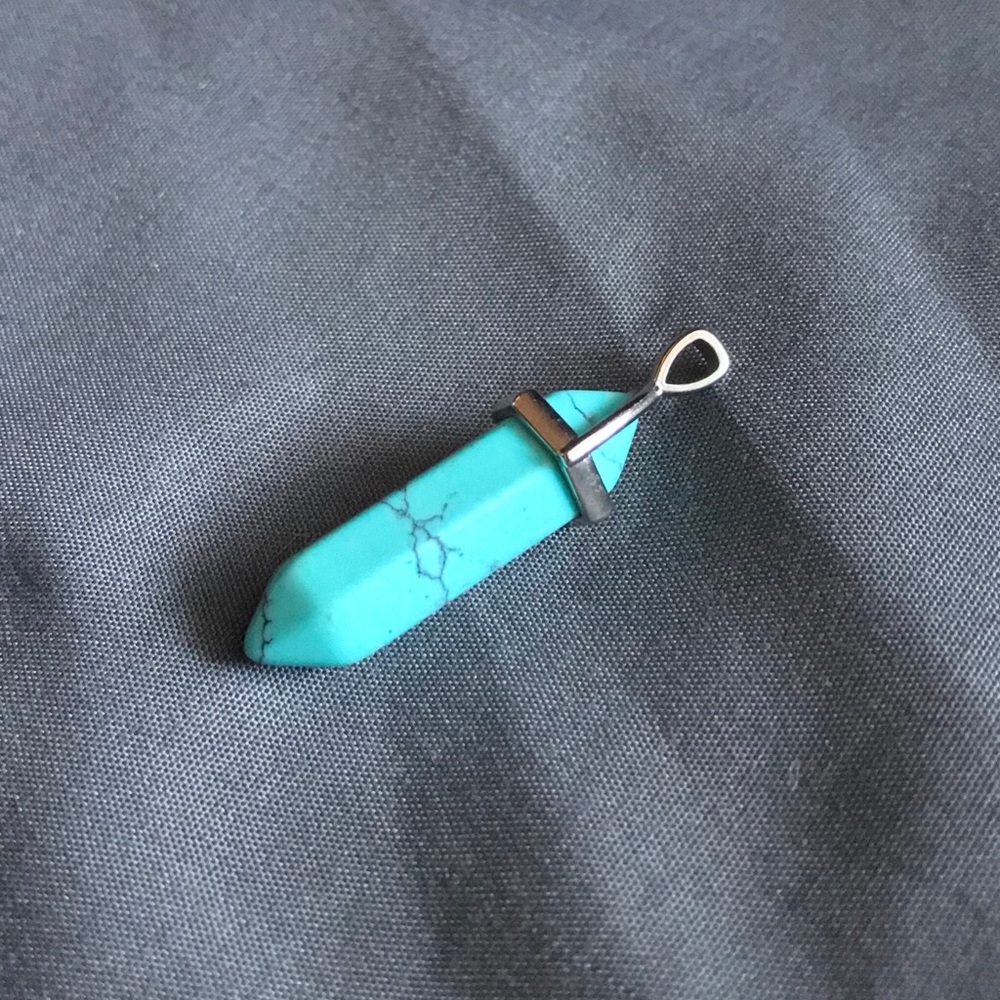 Stainless steal turquoise necklace pendant